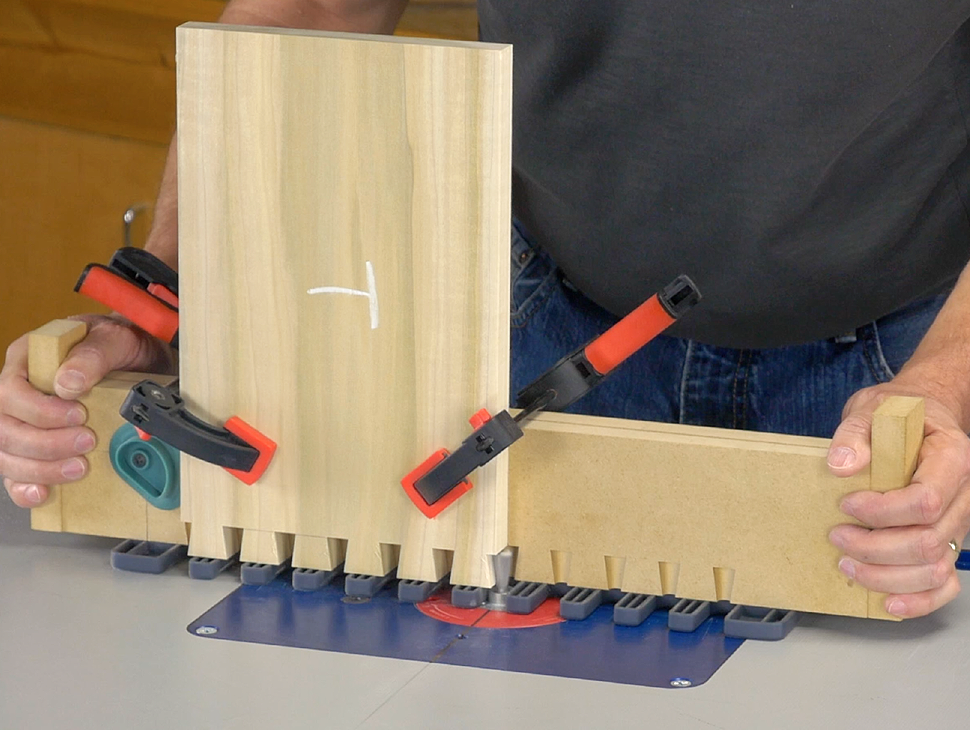 guide the jig against the guidebush